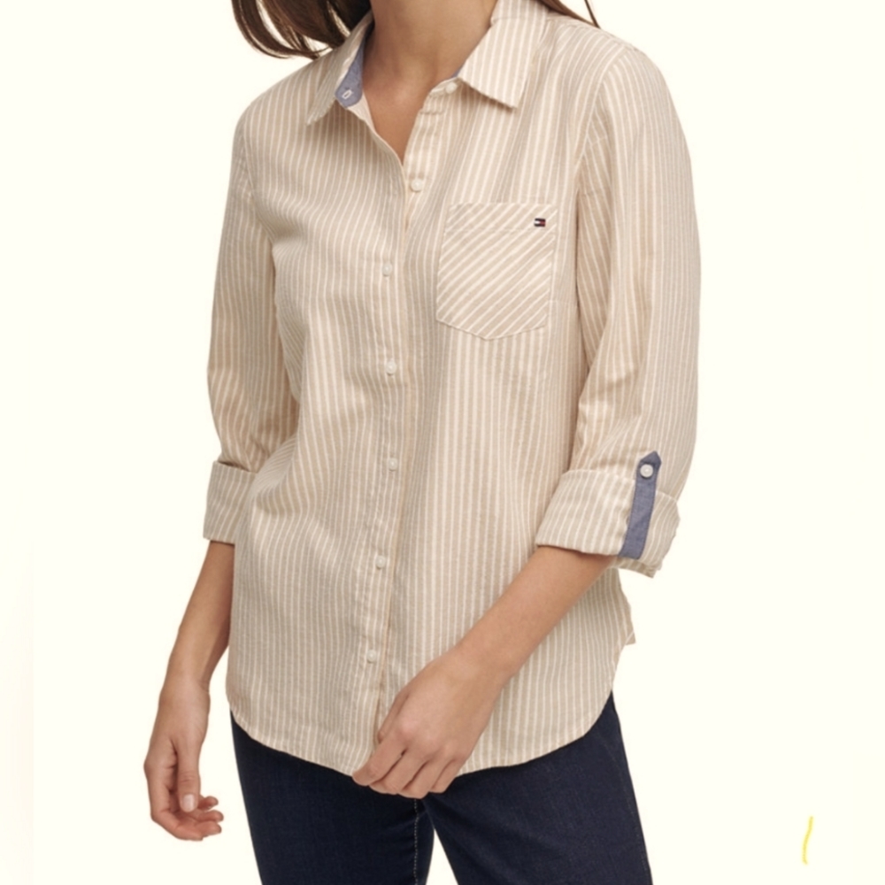 Tommy Hilfiger stipe utility shirt